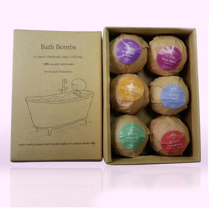 6Pcs Aromatherapy Bubble Bath Bombs