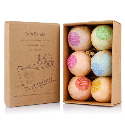 6Pcs Aromatherapy Bubble Bath Bombs