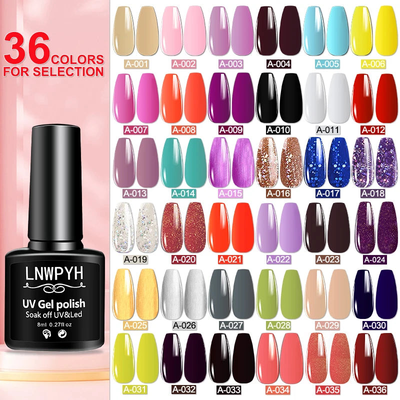 36 Color Nail Gel Polish