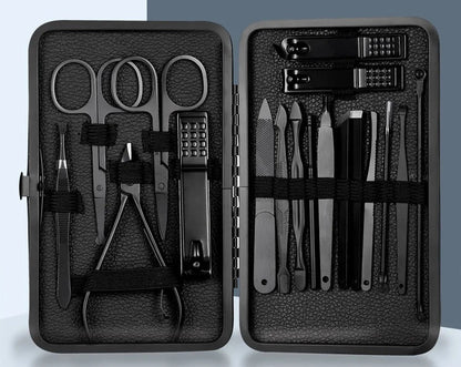 Black Nail Trimmer Set With Travel Case