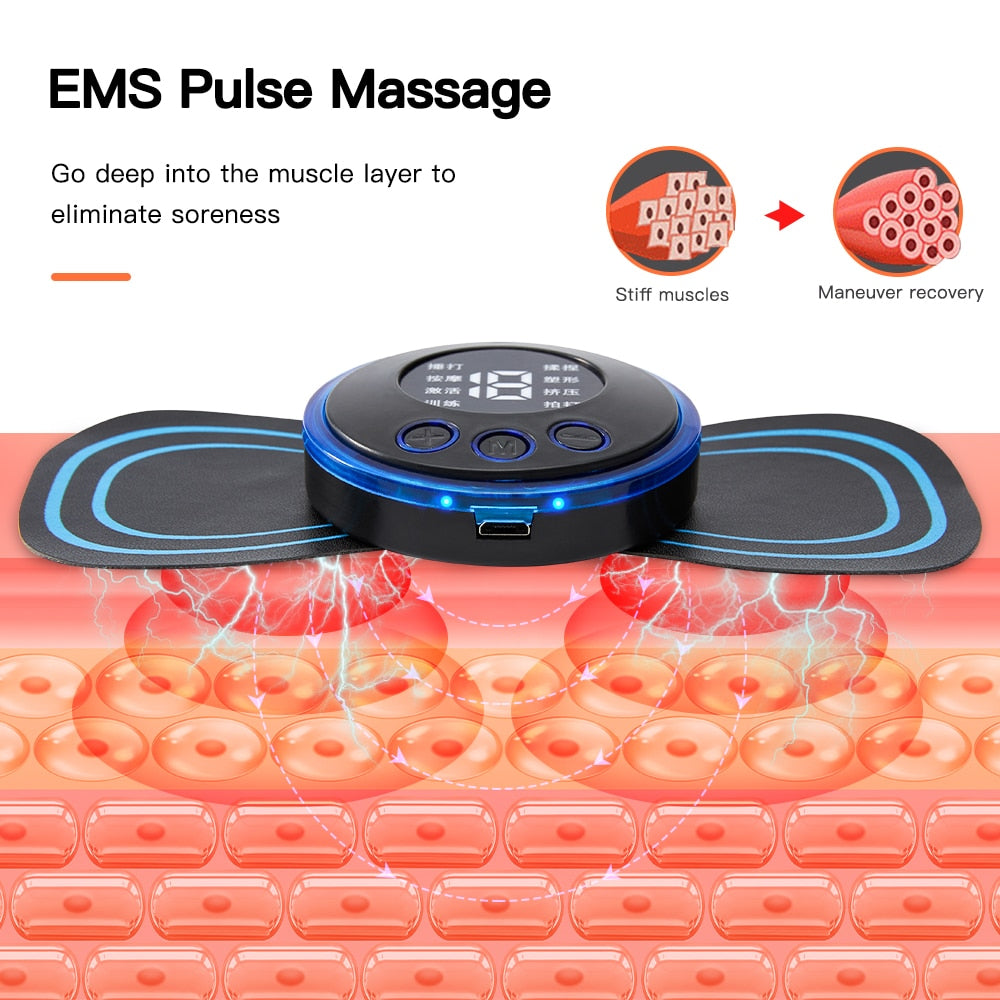 Neck Massager With Lcd Display Massage Patch