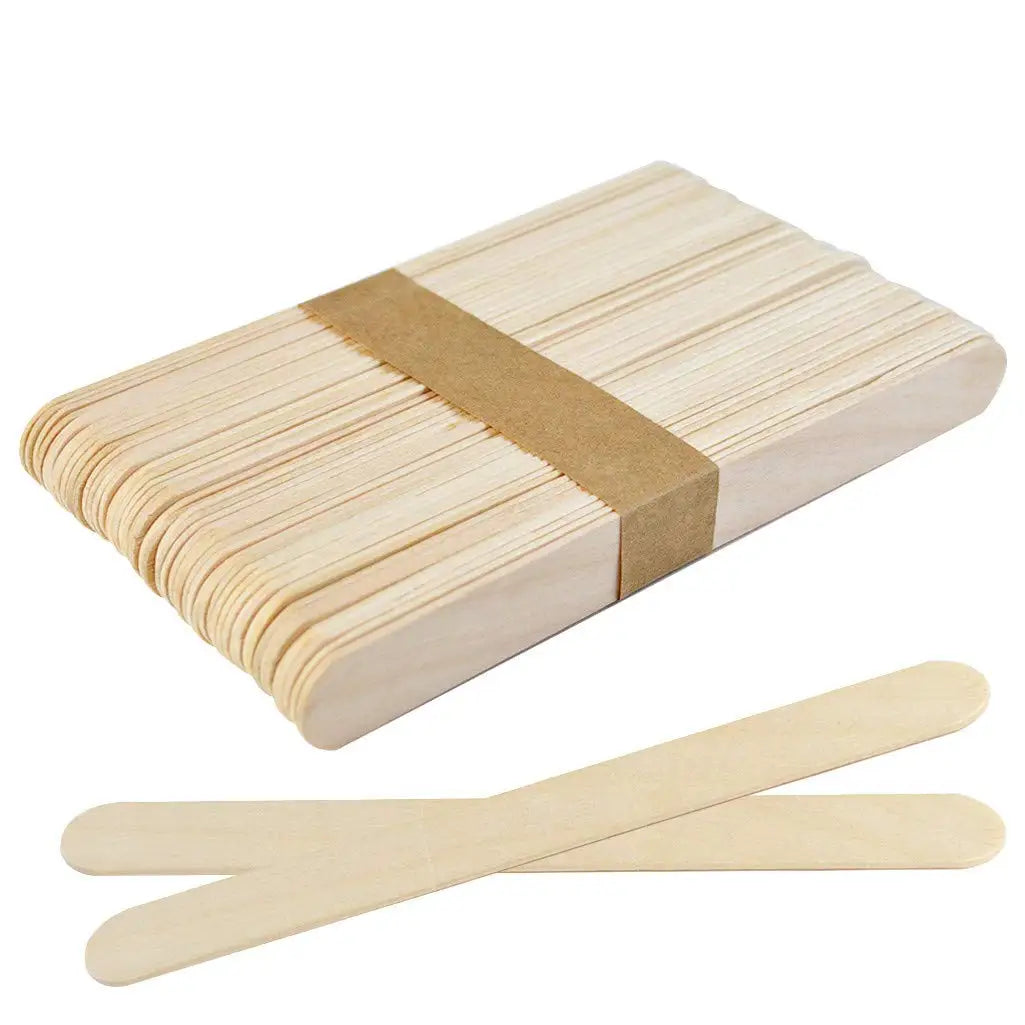 50Pcs Disposable Wooden Wax Spatulas