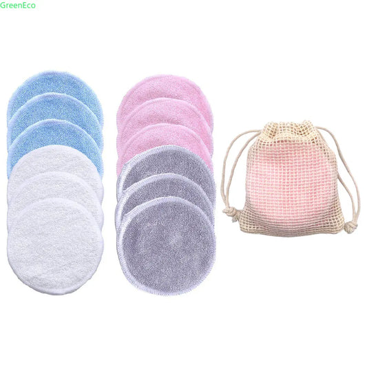 10PC/Set Reusable Bamboo Fiber Makeup Removal Pads