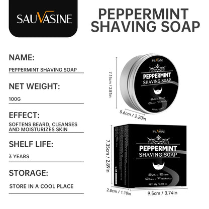 60g Mint Shaving Cream with Brush