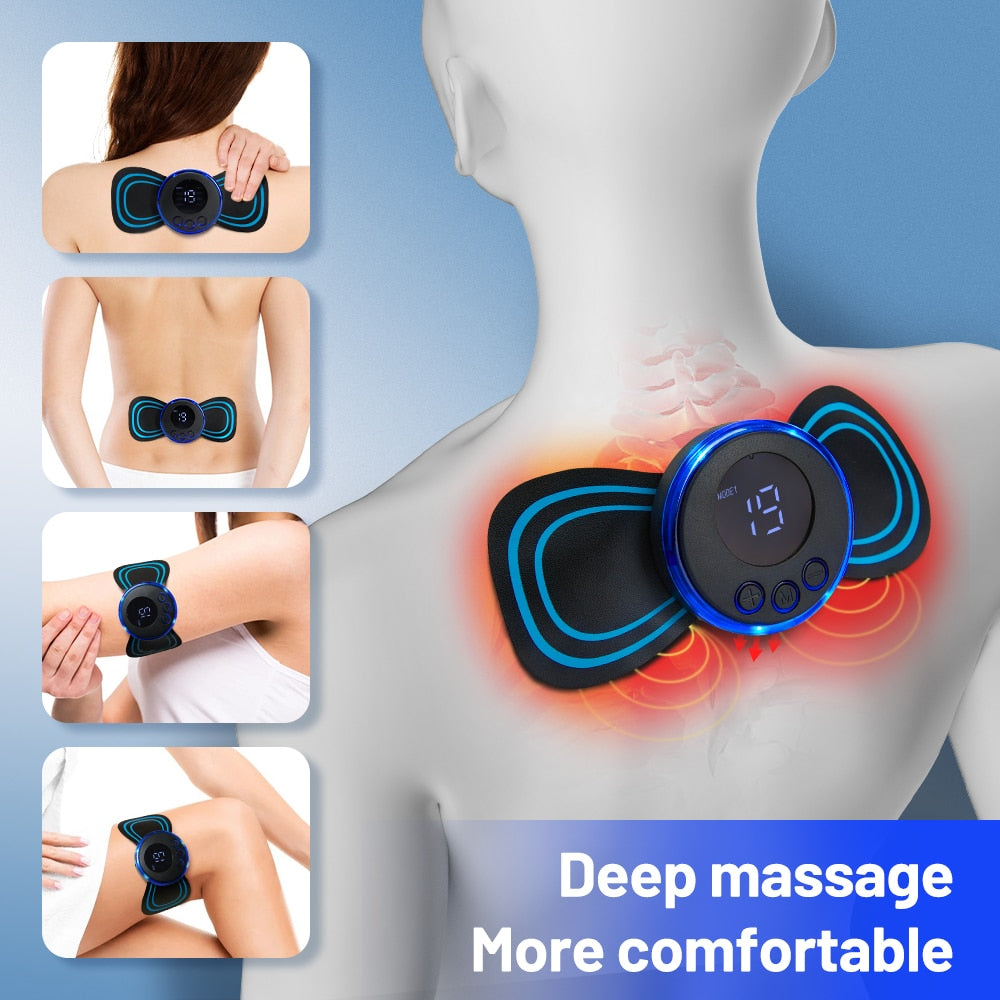 Neck Massager With Lcd Display Massage Patch