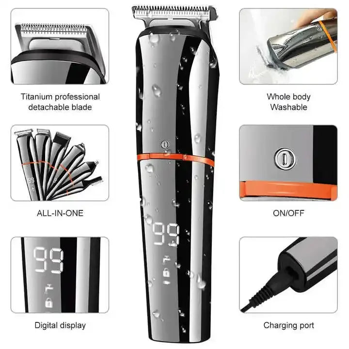 Professional Waterproof Hair Clipper for Men